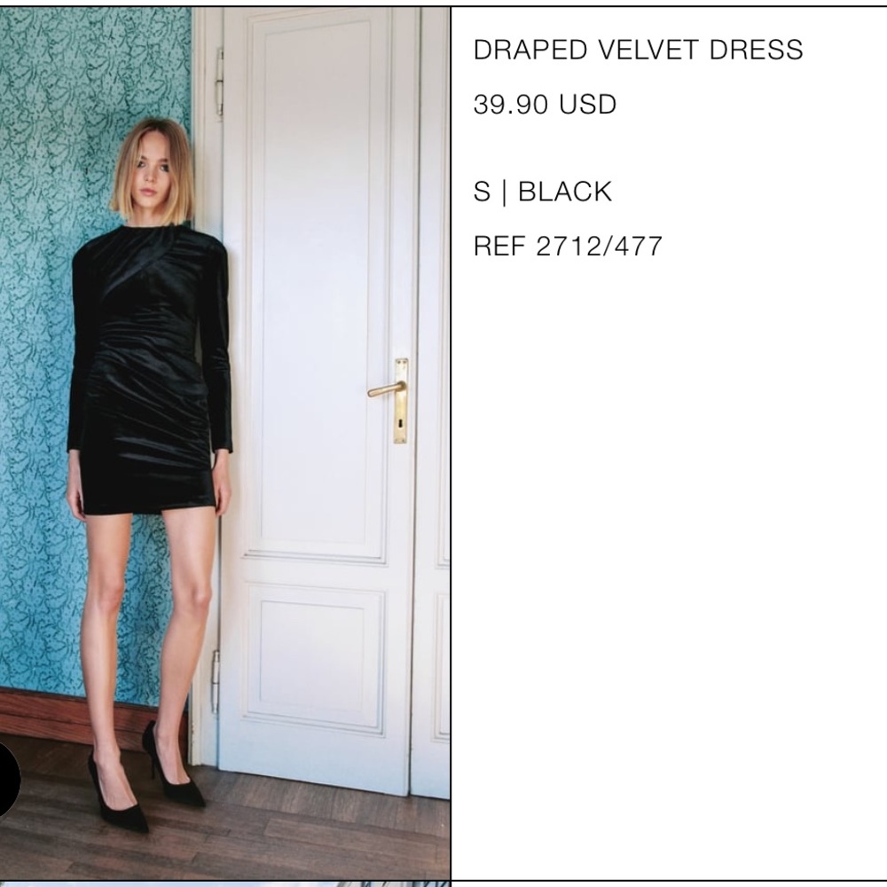 Zara Velvet Mini dress